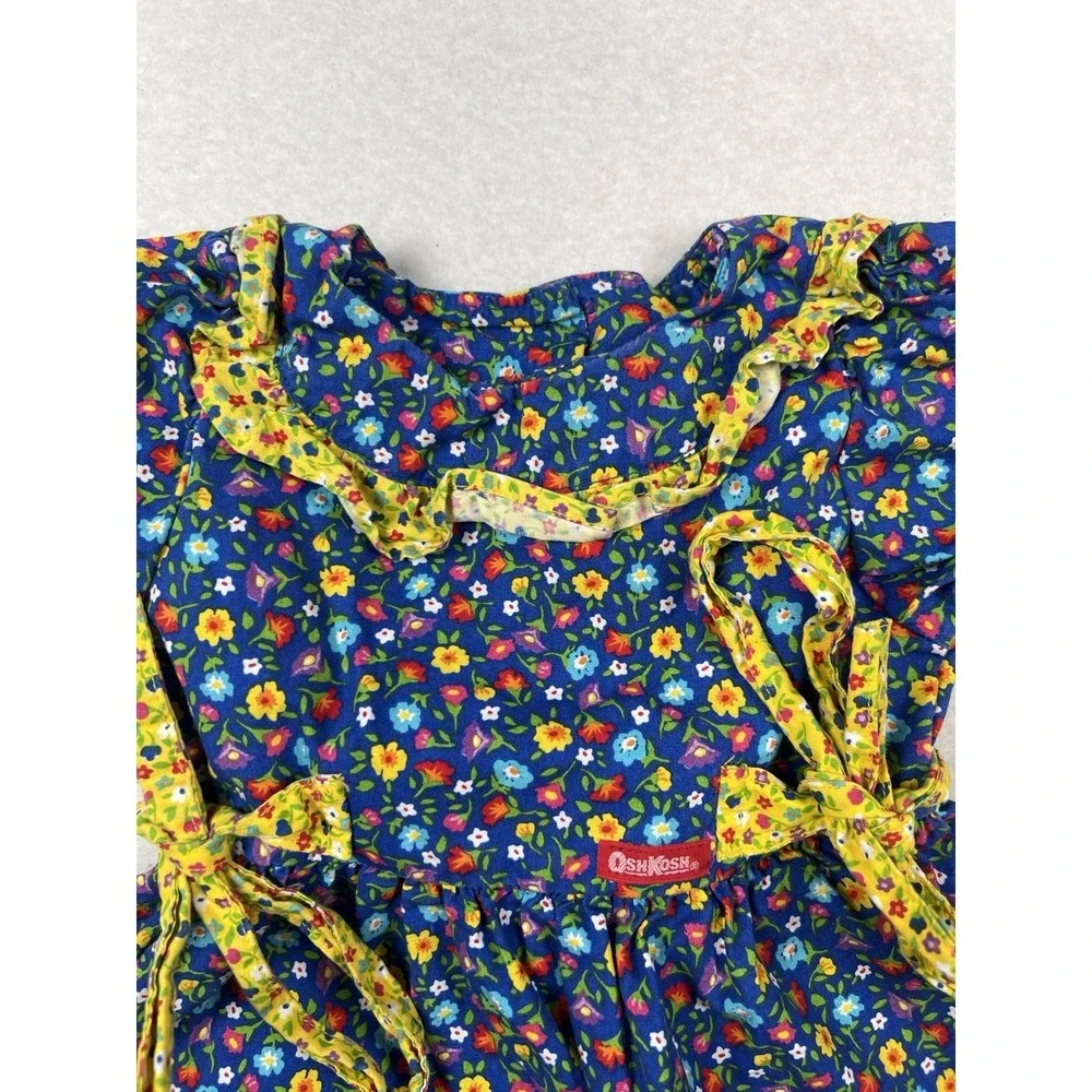 Vintage 90s OshKosh B'gosh floral cotton dress Size 2T